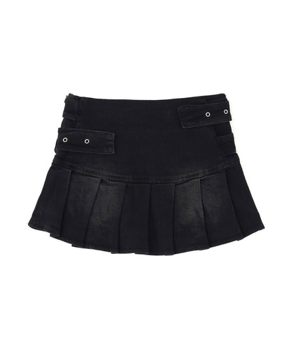MAVYTH/メヴィス/W BELT DENIM MINI SKIRT