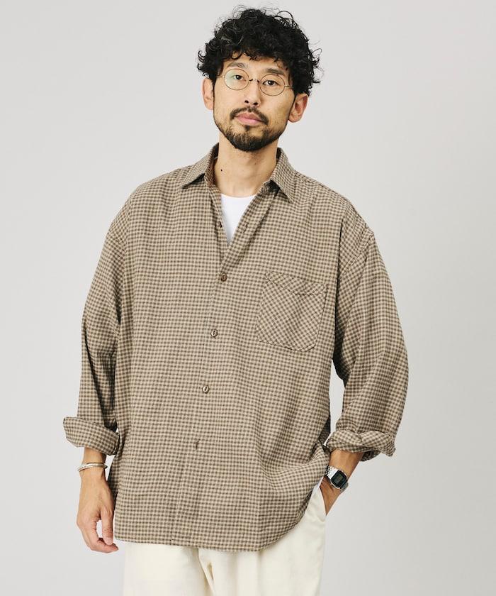 法蘭絨 常規領 長袖襯衫