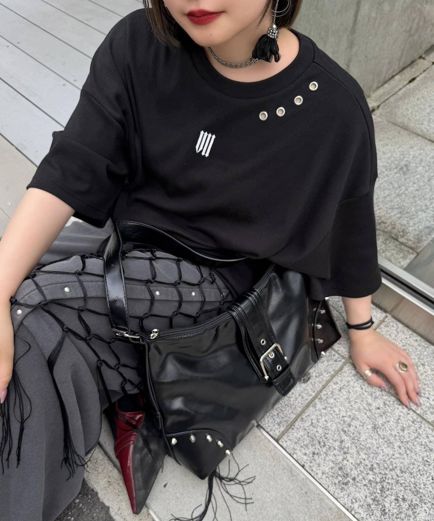 Mavie..7 鉚釘大搭扣包