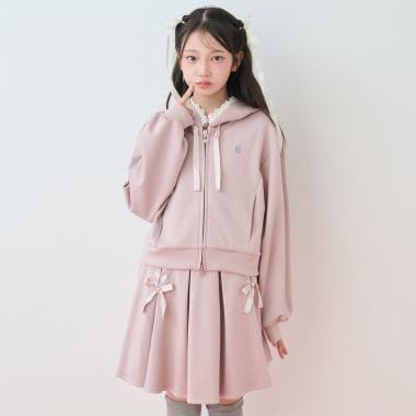 連帽蕾絲衛衣 蕾絲綁帶半身裙套裝
