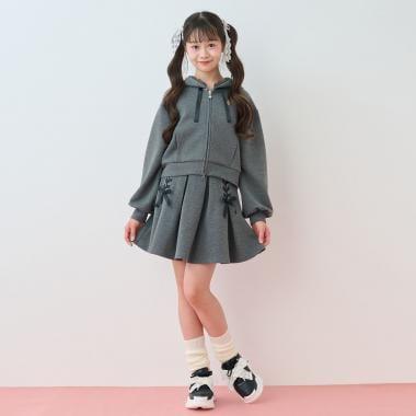 連帽蕾絲衛衣 蕾絲綁帶半身裙套裝
