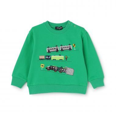 電車貼布刺繡衛衣