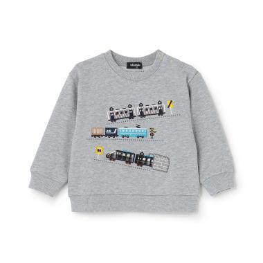 電車貼布刺繡衛衣