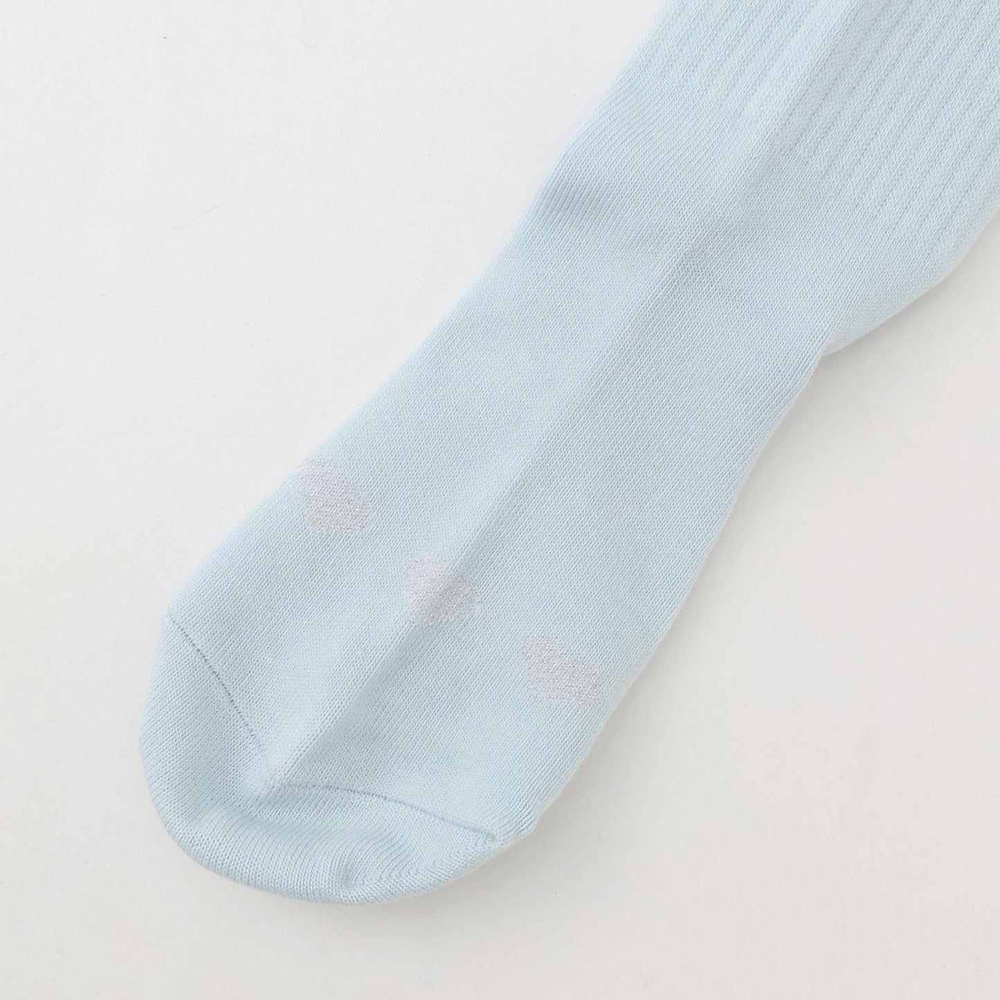 Logo刺繡羅紋高筒襪