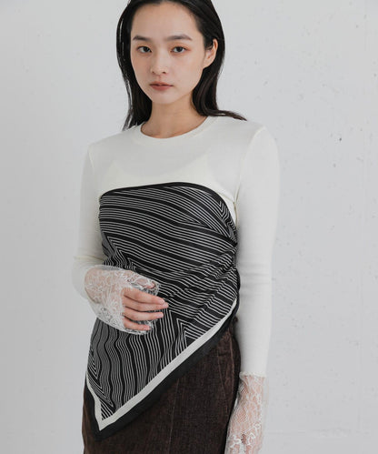 袖口蕾絲上衣
