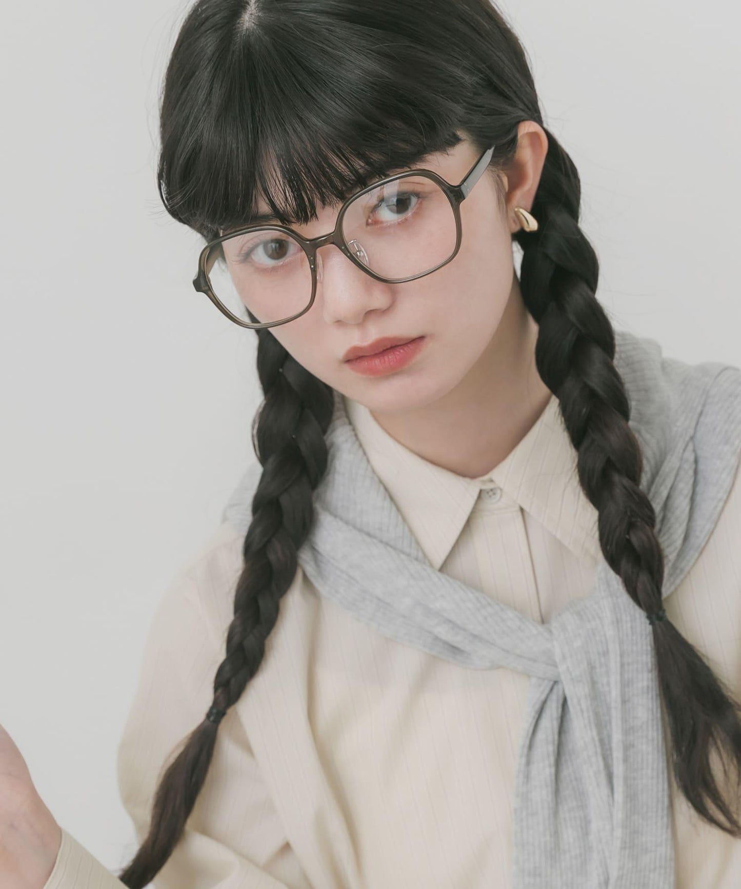 波士頓框平光眼鏡