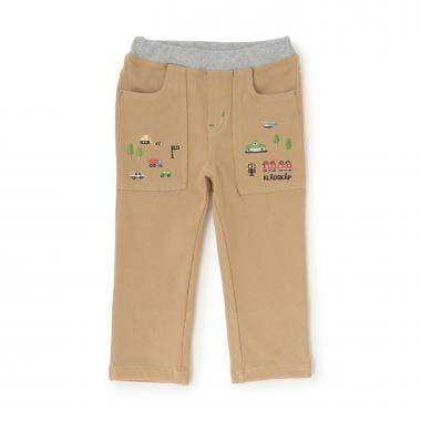 交通工具圖案 直筒長褲