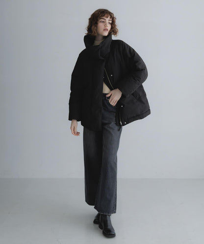 防潑水 大翻領 羽絨服