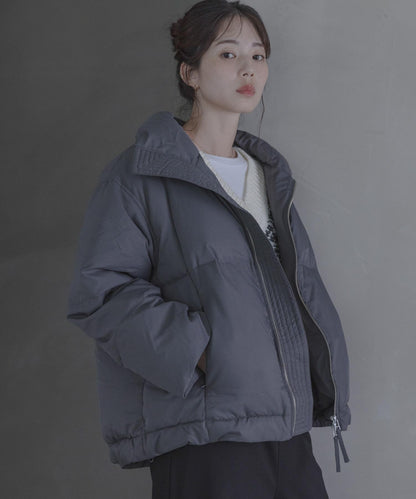 雙拉鍊立領羽絨服