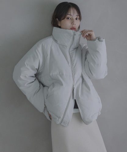 雙拉鍊立領羽絨服