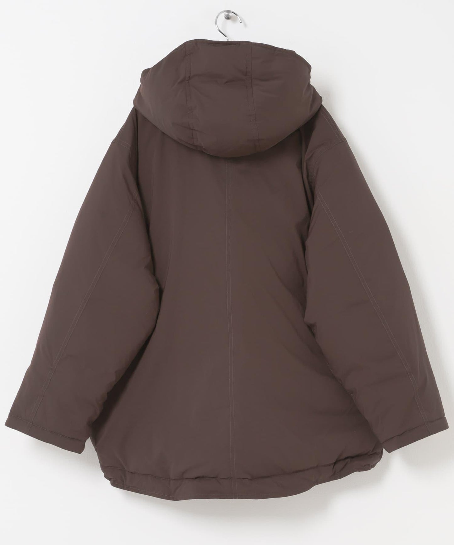 防潑水兩穿連帽立領羽絨服