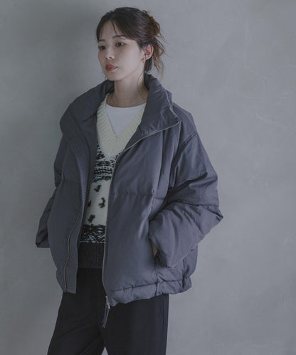 雙拉鍊立領羽絨服