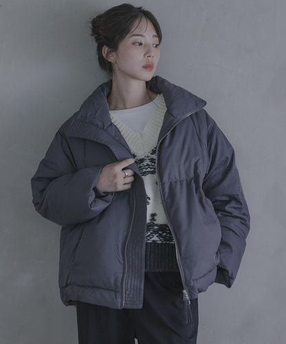 雙拉鍊立領羽絨服