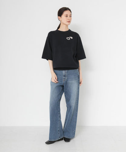 コットンカシミヤハーフスリーブニット