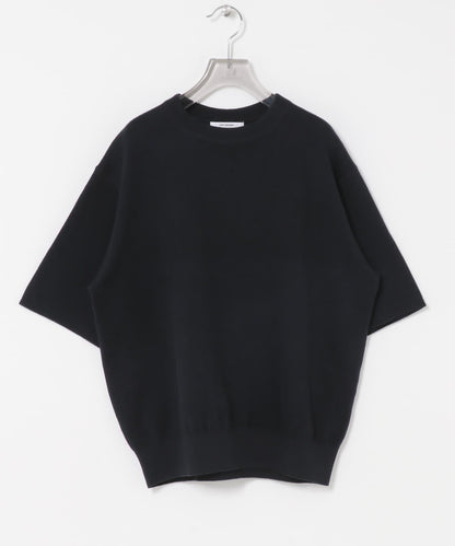 コットンカシミヤハーフスリーブニット