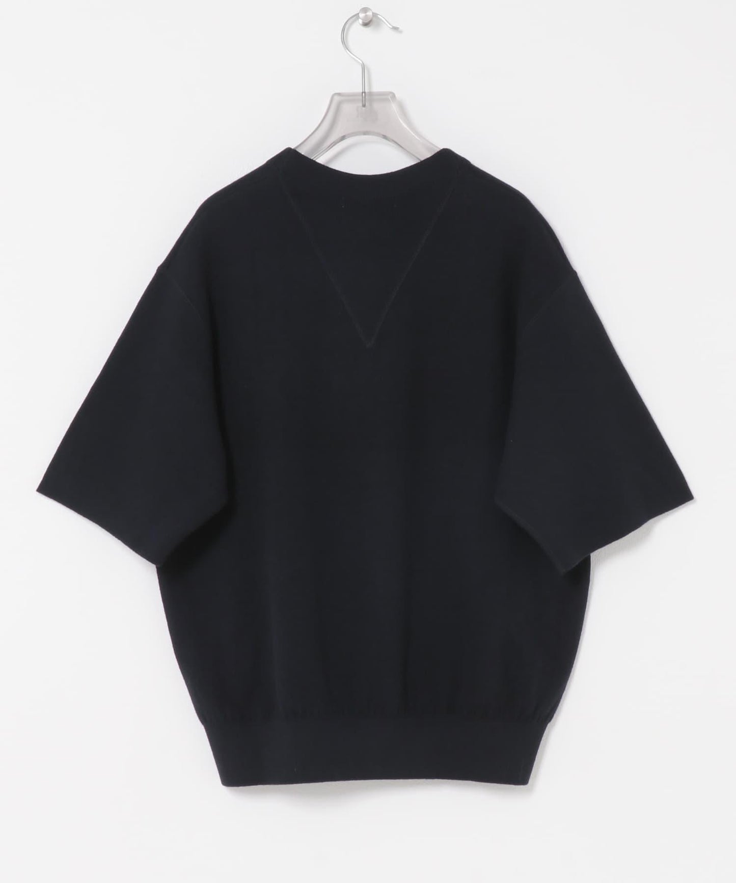 コットンカシミヤハーフスリーブニット