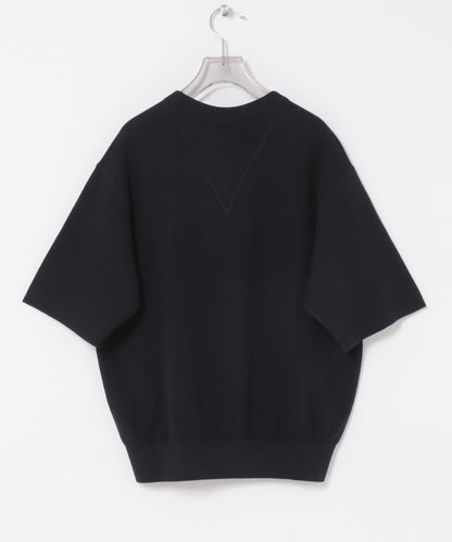 コットンカシミヤハーフスリーブニット