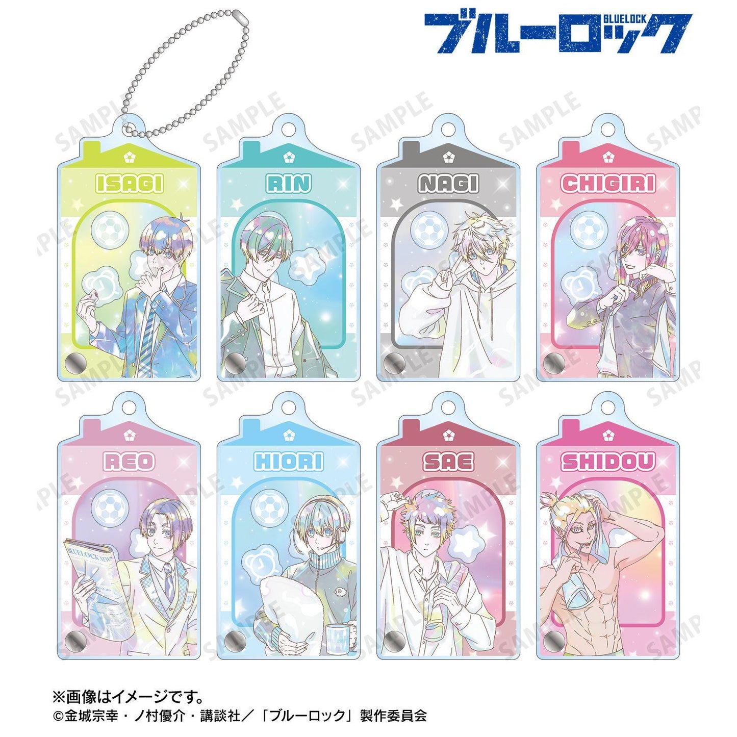 藍色監獄 描き下ろし モーニングルーティンver. トレーディング Ani-Art KAWAII label 帶零件相框亞克力掛件 完整盒裝 8包入