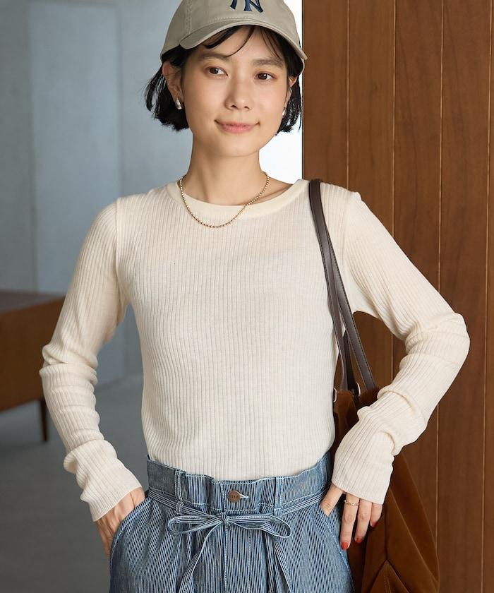 可水洗 圓領針織衫
