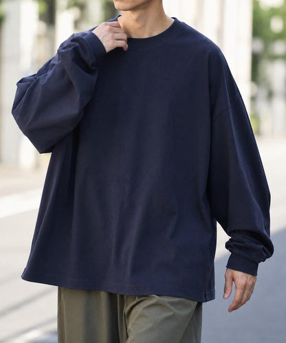 寬鬆版型 單點刺繡 圓領 長袖T恤
