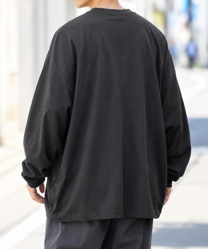 寬鬆版型 單點刺繡 圓領 長袖T恤