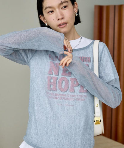 網紗透視長袖T恤