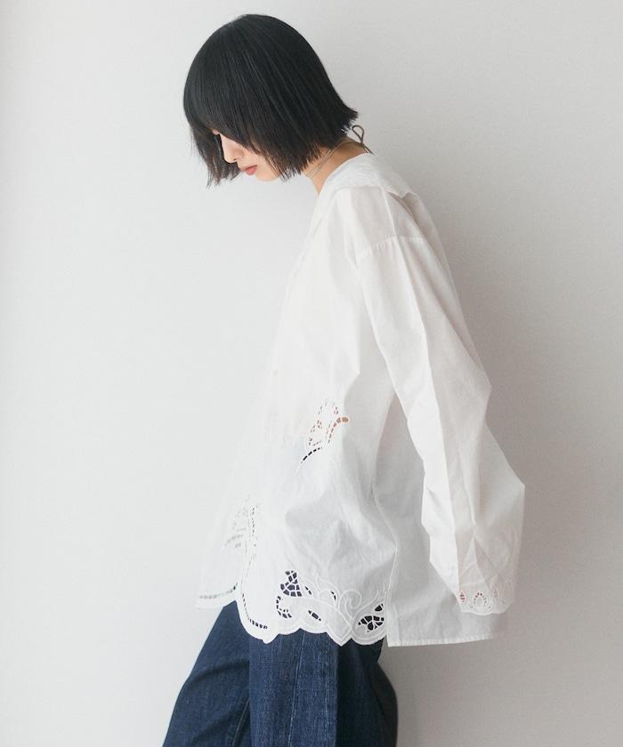 鏤空刺繡襯衫
