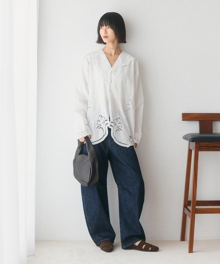 鏤空刺繡襯衫