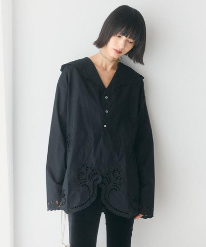 鏤空刺繡襯衫
