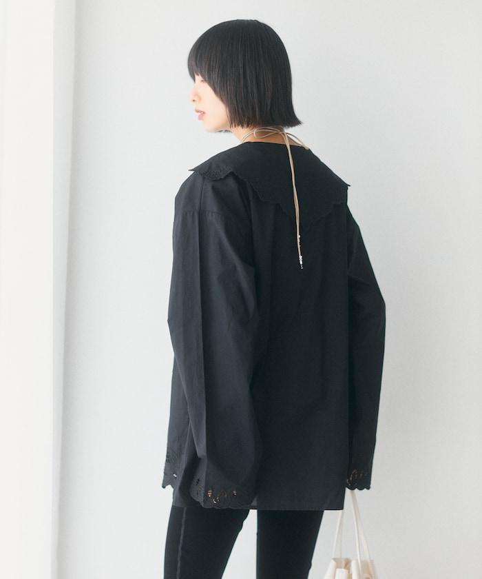 鏤空刺繡襯衫