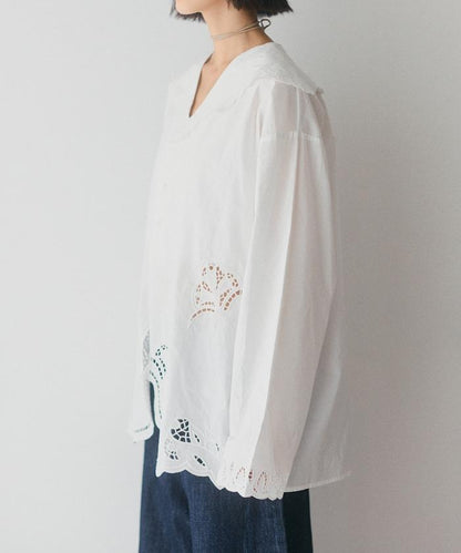 鏤空刺繡襯衫