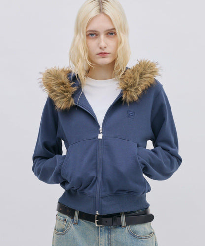 FILA 聯名 加絨連帽拉鍊衛衣