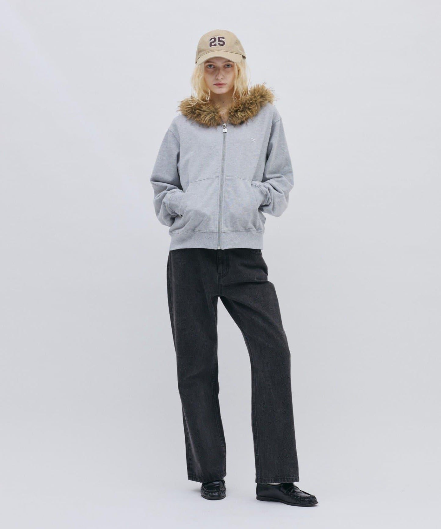FILA 聯名 加絨連帽拉鍊衛衣