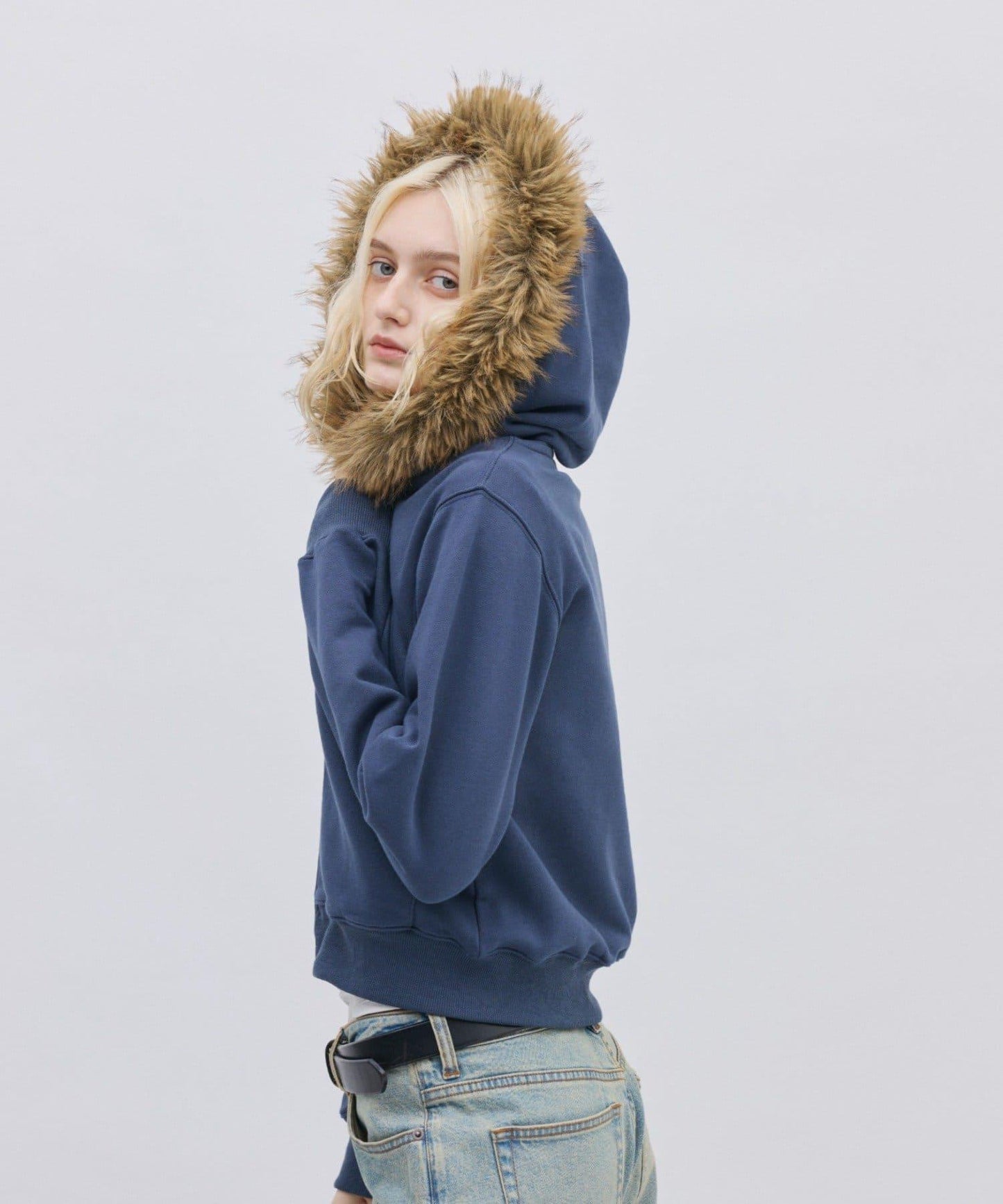 FILA 聯名 加絨連帽拉鍊衛衣