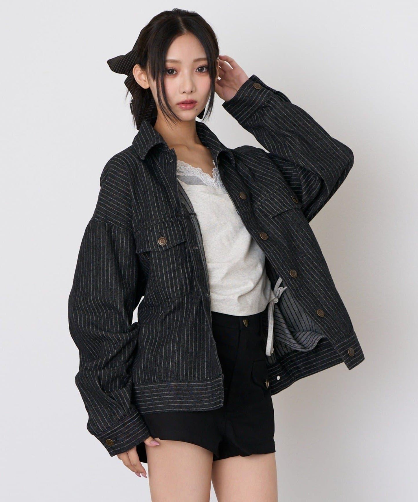 收腰牛仔夾克