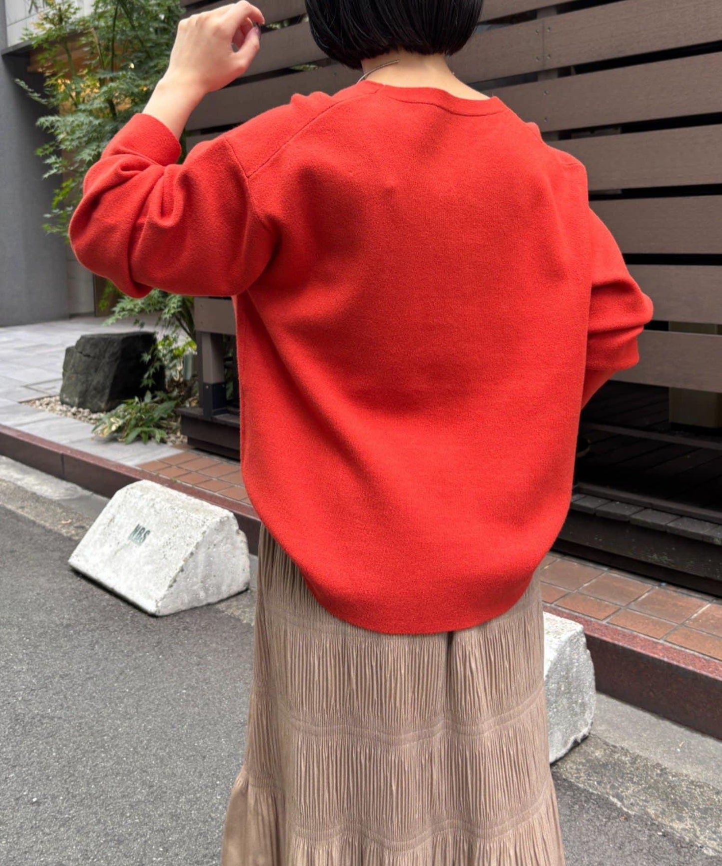 提花V領針織衫