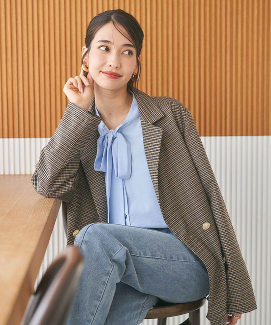 金扣西裝領夾克