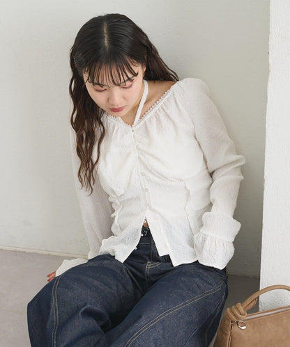 繫帶蝴蝶結襯衫