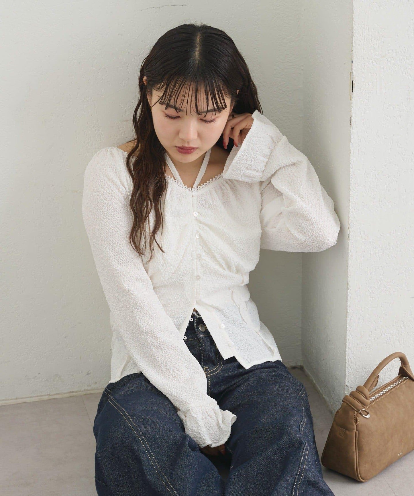 繫帶蝴蝶結襯衫