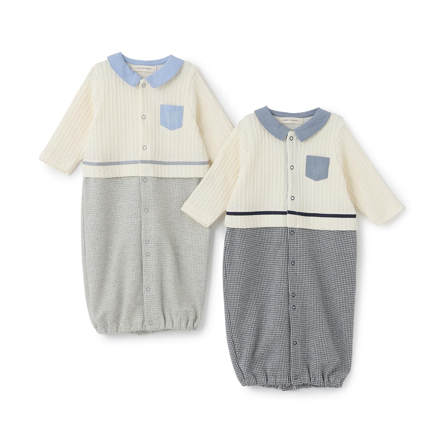 千鳥格2WAY連體衣