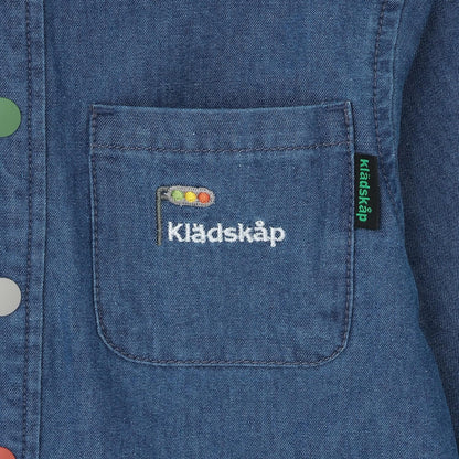工程車刺繡長袖襯衫