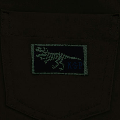 恐龍刺繡長款闊腿直筒褲
