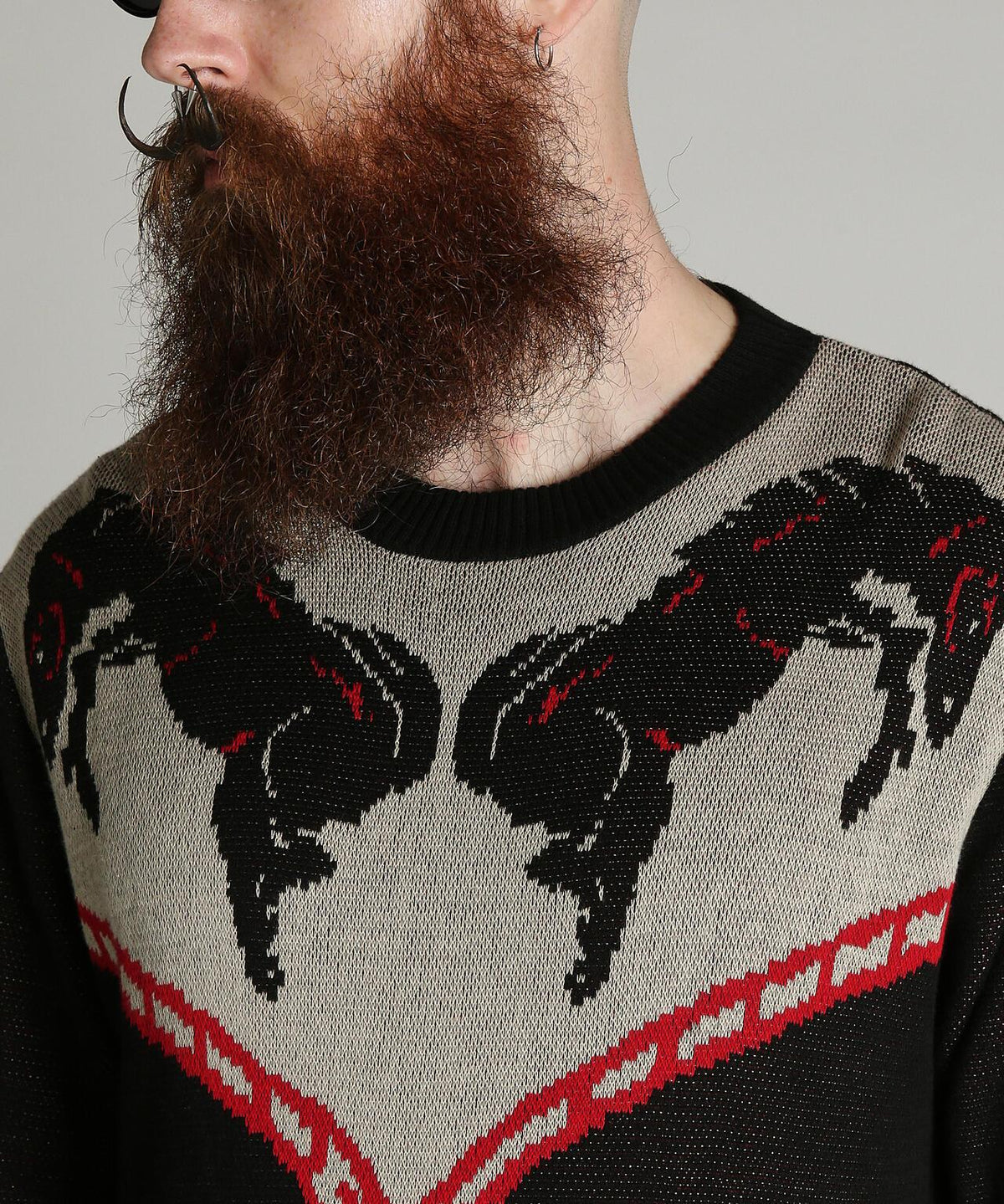 SCHOTT 50'S KNIT 棉質雙提花圓領套頭衫