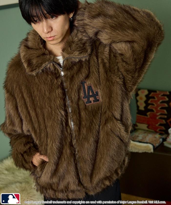 MLB 仿皮草夾克