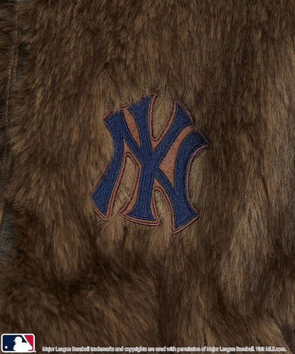 MLB 仿皮草夾克