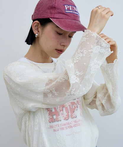 褶皺蕾絲襯衫