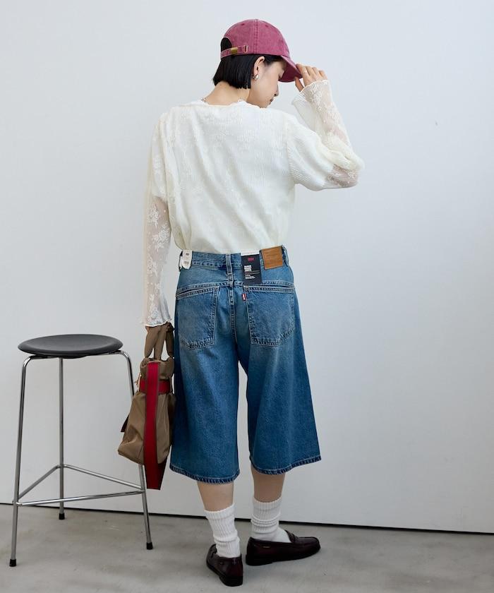 褶皺蕾絲襯衫
