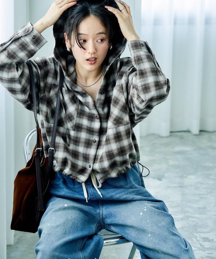 連帽 法蘭絨襯衫