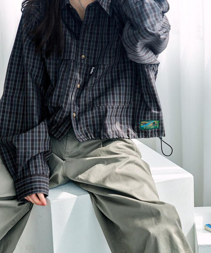 漁夫口袋 長袖襯衫