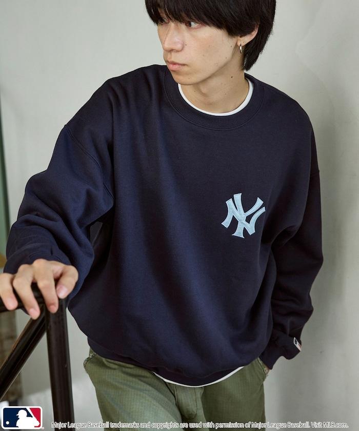 聯名 MLB 裡起毛 クルーネック ロゴ スウェット 限定展開